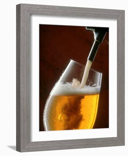 Pouring a Glass of Beer from the Tap-Jan-peter Westermann-Framed Photographic Print