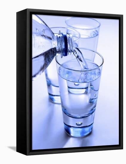 Pouring a Glass of Mineral Water-Regina Hippel-Framed Premier Image Canvas