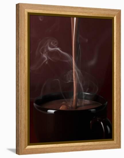 Pouring Hot Chocolate into a Cup-Armin Zogbaum-Framed Premier Image Canvas