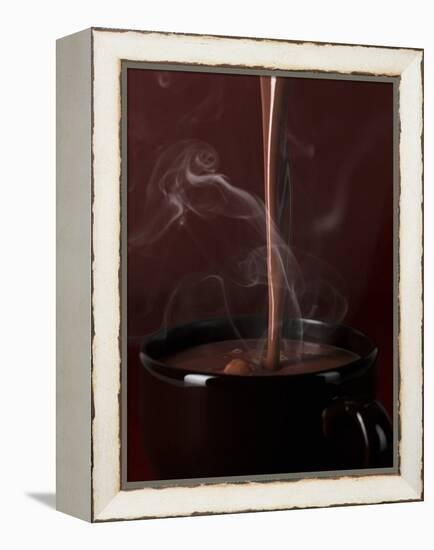 Pouring Hot Chocolate into a Cup-Armin Zogbaum-Framed Premier Image Canvas