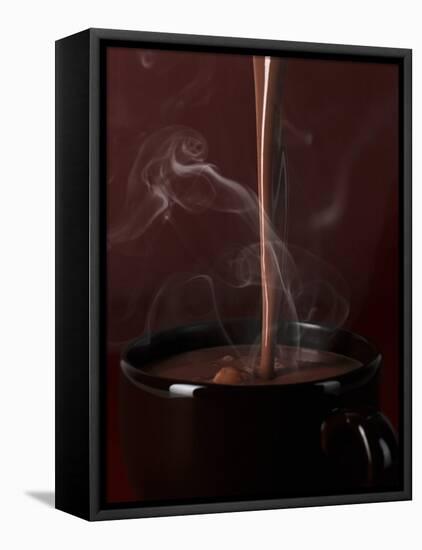 Pouring Hot Chocolate into a Cup-Armin Zogbaum-Framed Premier Image Canvas