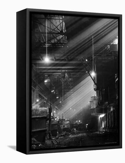 Pouring Ingots at Carnegie Illinois Steel Plant-Andreas Feininger-Framed Premier Image Canvas