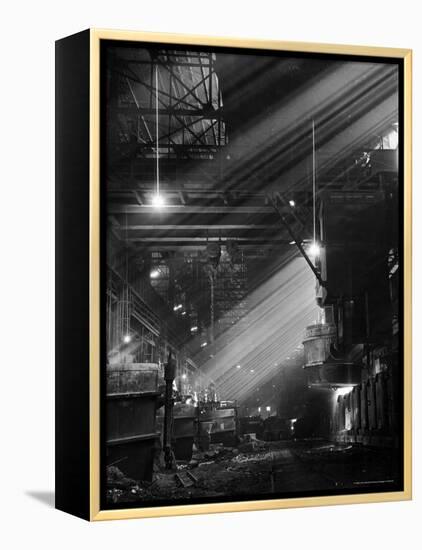 Pouring Ingots at Carnegie Illinois Steel Plant-Andreas Feininger-Framed Premier Image Canvas