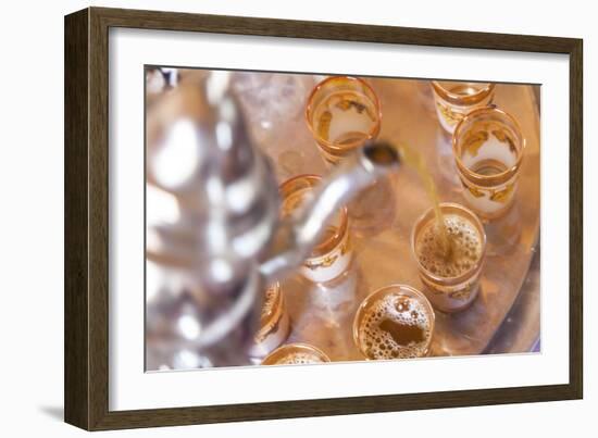 Pouring Mint Tea, Morocco-Peter Adams-Framed Photographic Print