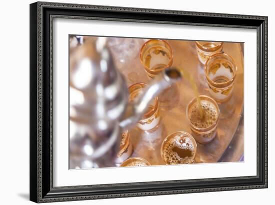 Pouring Mint Tea, Morocco-Peter Adams-Framed Photographic Print