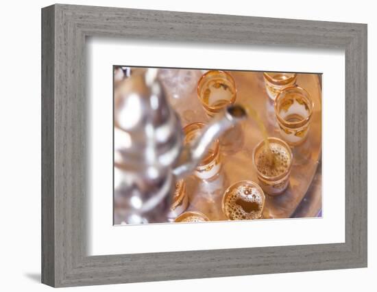 Pouring Mint Tea, Morocco-Peter Adams-Framed Photographic Print