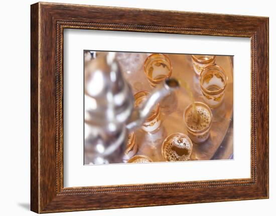 Pouring Mint Tea, Morocco-Peter Adams-Framed Photographic Print