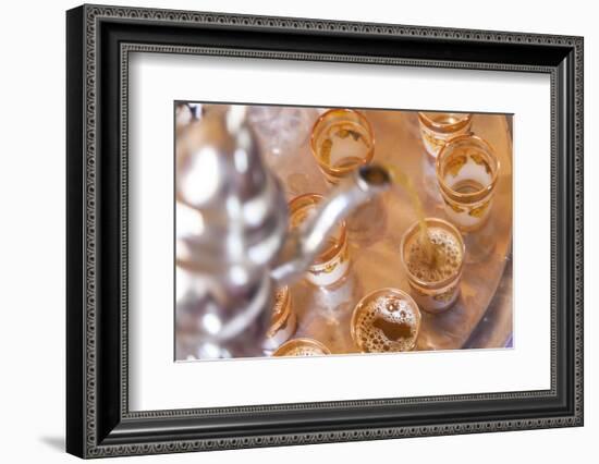 Pouring Mint Tea, Morocco-Peter Adams-Framed Photographic Print