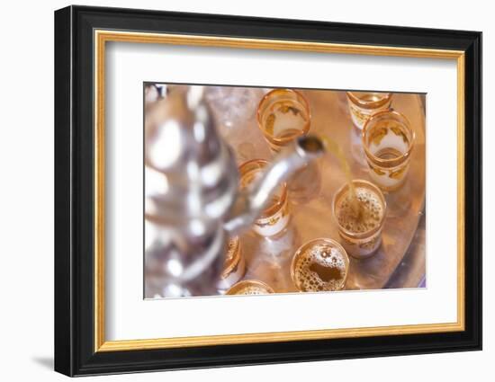 Pouring Mint Tea, Morocco-Peter Adams-Framed Photographic Print