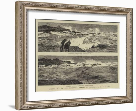 Pouring Oil on the Troubled Waters at Peterhead, 1 March 1882-William Lionel Wyllie-Framed Giclee Print