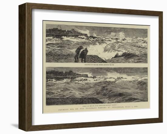 Pouring Oil on the Troubled Waters at Peterhead, 1 March 1882-William Lionel Wyllie-Framed Giclee Print