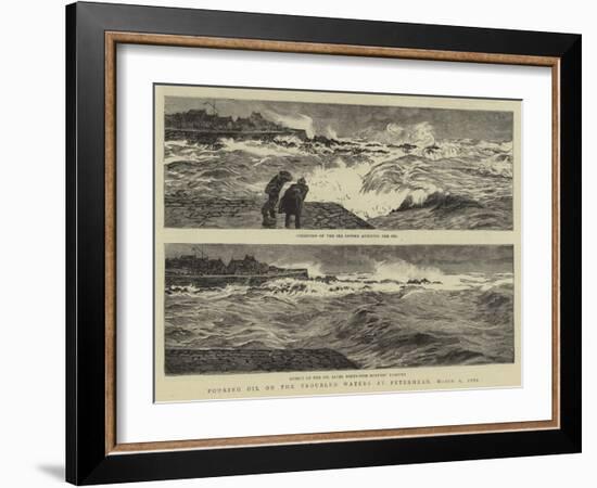 Pouring Oil on the Troubled Waters at Peterhead, 1 March 1882-William Lionel Wyllie-Framed Giclee Print