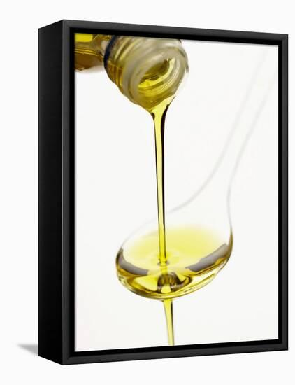 Pouring Olive Oil Over a Spoon-Marc O^ Finley-Framed Premier Image Canvas