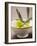 Pouring Olive Oil Over Olive Sprig with Green Olives-null-Framed Photographic Print