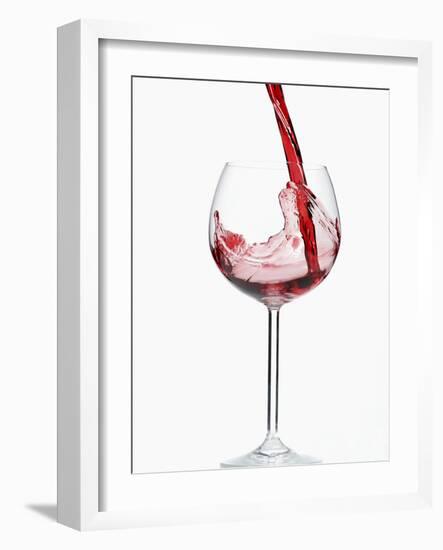 Pouring Red Wine into Glass-Kr?ger & Gross-Framed Photographic Print