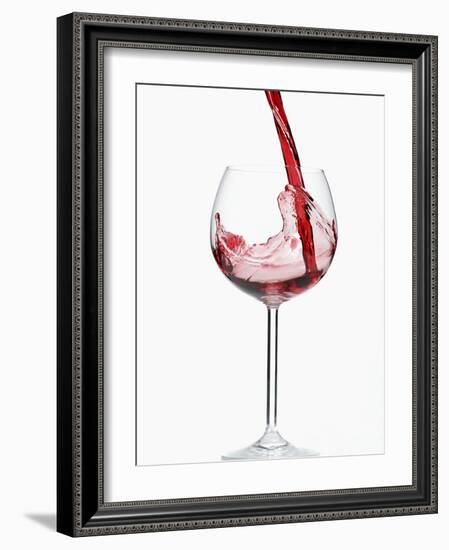 Pouring Red Wine into Glass-Kr?ger & Gross-Framed Photographic Print