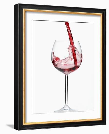 Pouring Red Wine into Glass-Kr?ger & Gross-Framed Photographic Print