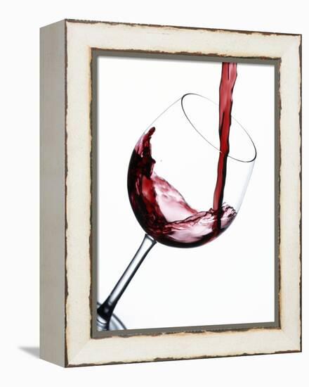 Pouring Red Wine into Wine Glass-Steve Lupton-Framed Premier Image Canvas