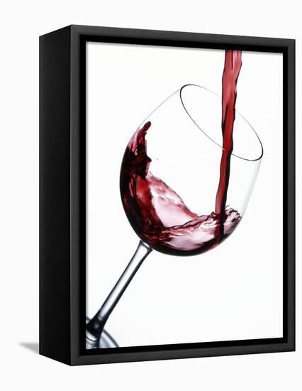 Pouring Red Wine into Wine Glass-Steve Lupton-Framed Premier Image Canvas