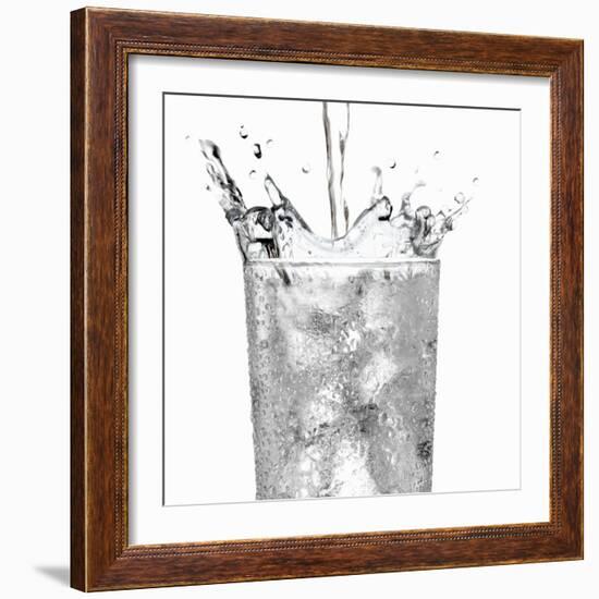 Pouring Water into a Glass-Paul Williams-Framed Photographic Print