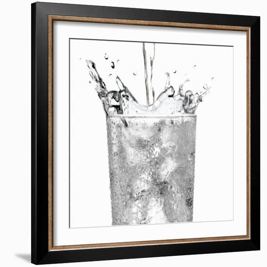 Pouring Water into a Glass-Paul Williams-Framed Photographic Print