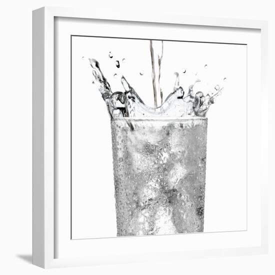 Pouring Water into a Glass-Paul Williams-Framed Photographic Print