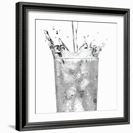 Pouring Water into a Glass-Paul Williams-Framed Photographic Print