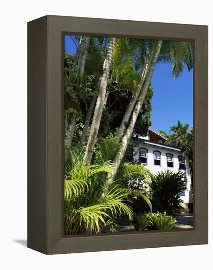 Pousada and Palms, Pousada Picinguaba, Costa Verde, South of Rio, Brazil, South America-Upperhall-Framed Premier Image Canvas