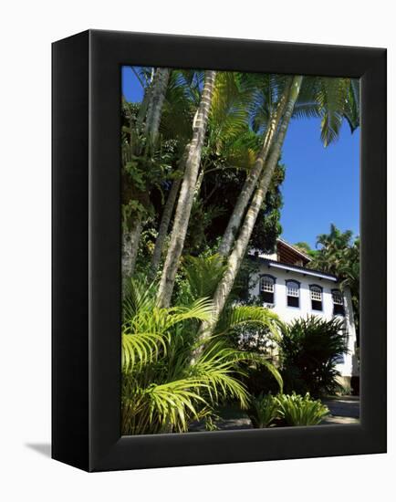 Pousada and Palms, Pousada Picinguaba, Costa Verde, South of Rio, Brazil, South America-Upperhall-Framed Premier Image Canvas