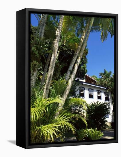 Pousada and Palms, Pousada Picinguaba, Costa Verde, South of Rio, Brazil, South America-Upperhall-Framed Premier Image Canvas