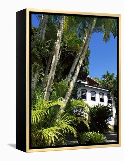 Pousada and Palms, Pousada Picinguaba, Costa Verde, South of Rio, Brazil, South America-Upperhall-Framed Premier Image Canvas