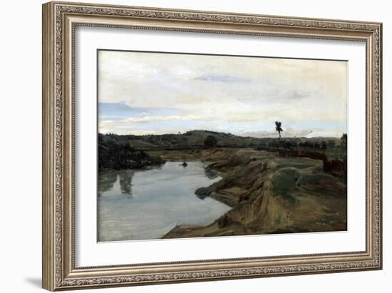 Poussin's Walk, the Roman Campagna, 1826-1828-Jean-Baptiste-Camille Corot-Framed Giclee Print