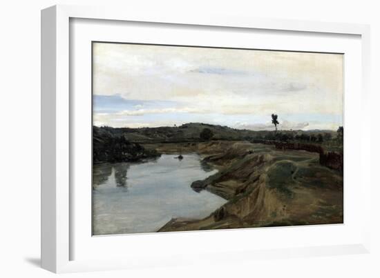 Poussin's Walk, the Roman Campagna, 1826-1828-Jean-Baptiste-Camille Corot-Framed Giclee Print