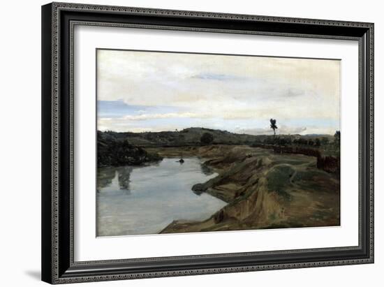 Poussin's Walk, the Roman Campagna, 1826-1828-Jean-Baptiste-Camille Corot-Framed Giclee Print