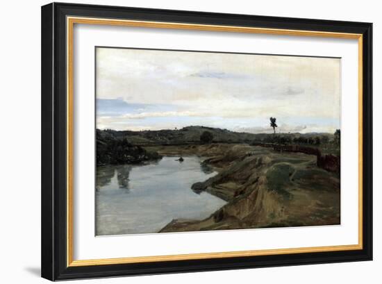 Poussin's Walk, the Roman Campagna, 1826-1828-Jean-Baptiste-Camille Corot-Framed Giclee Print