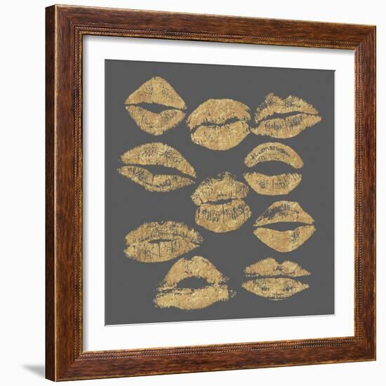 Pout In Gold-Lottie Fontaine-Framed Giclee Print