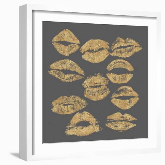 Pout In Gold-Lottie Fontaine-Framed Giclee Print