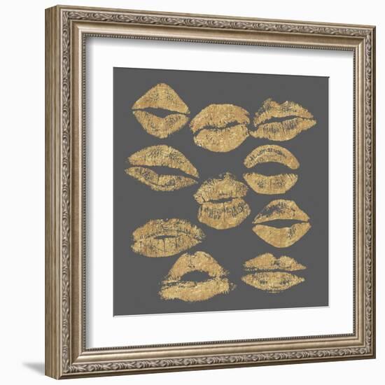 Pout In Gold-Lottie Fontaine-Framed Giclee Print