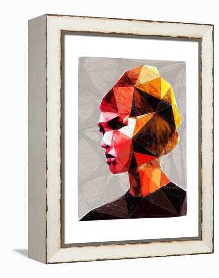 Pouting Girl With Hair Clip-Enrico Varrasso-Framed Stretched Canvas