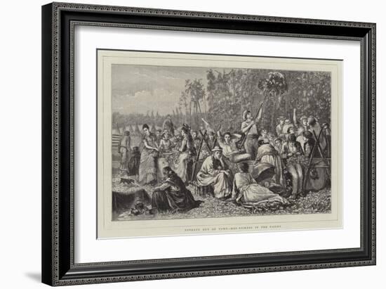 Poverty Out of Town, Hop-Pickers in the Fields-Matthew White Ridley-Framed Giclee Print