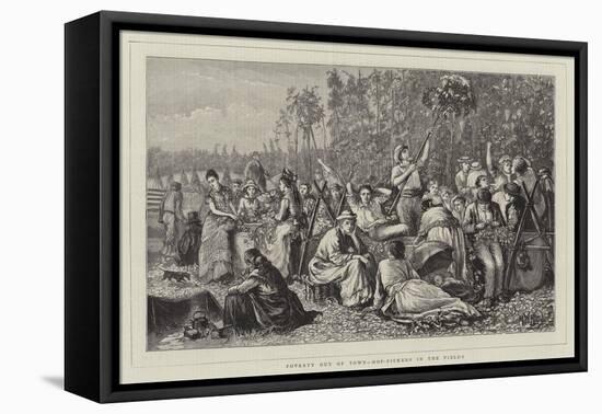 Poverty Out of Town, Hop-Pickers in the Fields-Matthew White Ridley-Framed Premier Image Canvas