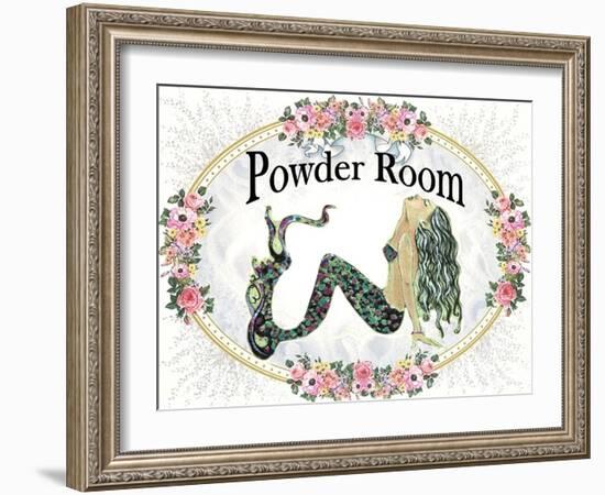 Powder Room Lovely Mermaid-sylvia pimental-Framed Art Print