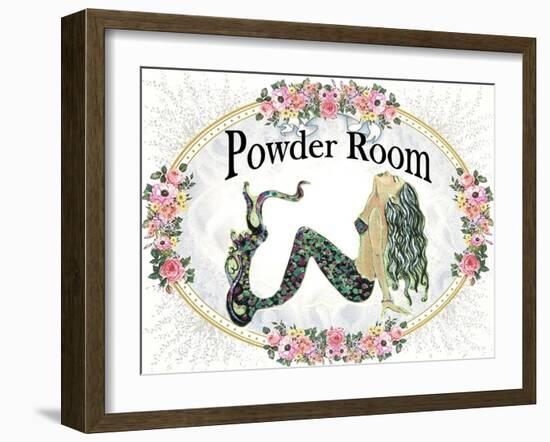 Powder Room Lovely Mermaid-sylvia pimental-Framed Art Print