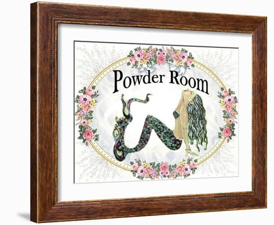 Powder Room Lovely Mermaid-sylvia pimental-Framed Art Print