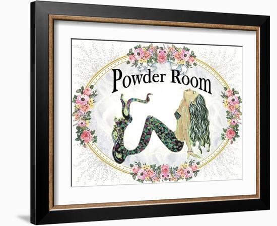 Powder Room Lovely Mermaid-sylvia pimental-Framed Art Print