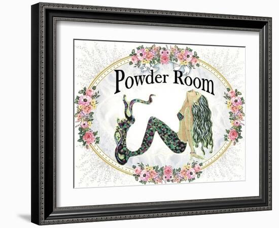 Powder Room Lovely Mermaid-sylvia pimental-Framed Art Print