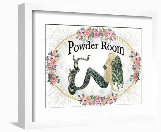 Powder Room Lovely Mermaid-sylvia pimental-Framed Art Print