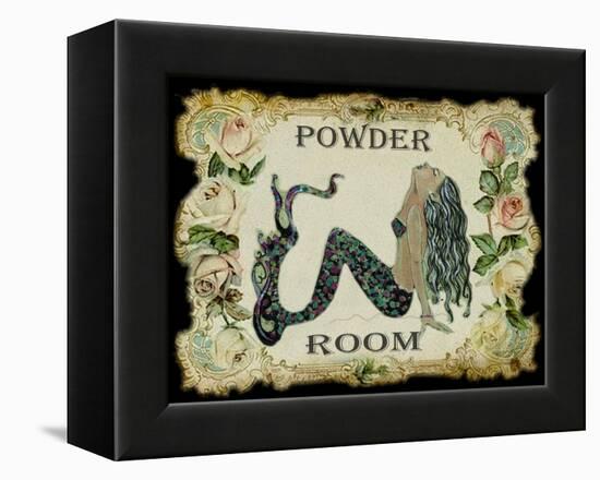 Powder Room Mermaid-sylvia pimental-Framed Stretched Canvas