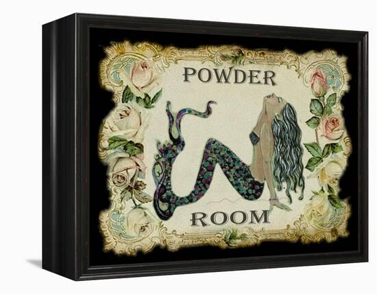 Powder Room Mermaid-sylvia pimental-Framed Stretched Canvas