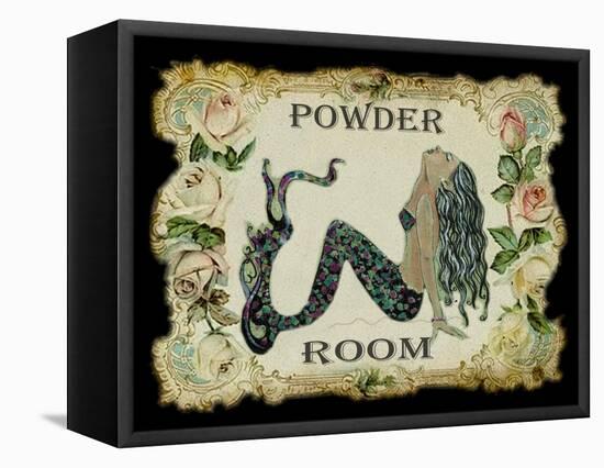 Powder Room Mermaid-sylvia pimental-Framed Stretched Canvas